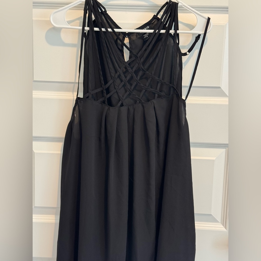 Torrid Elegant Black Strappy Blouse